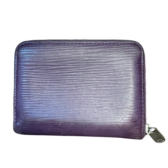 Louis Vuitton Vintage Zippy Wallet Purple Epi Leather Silver w/ Box Dust Bag - Picture 6 of 12